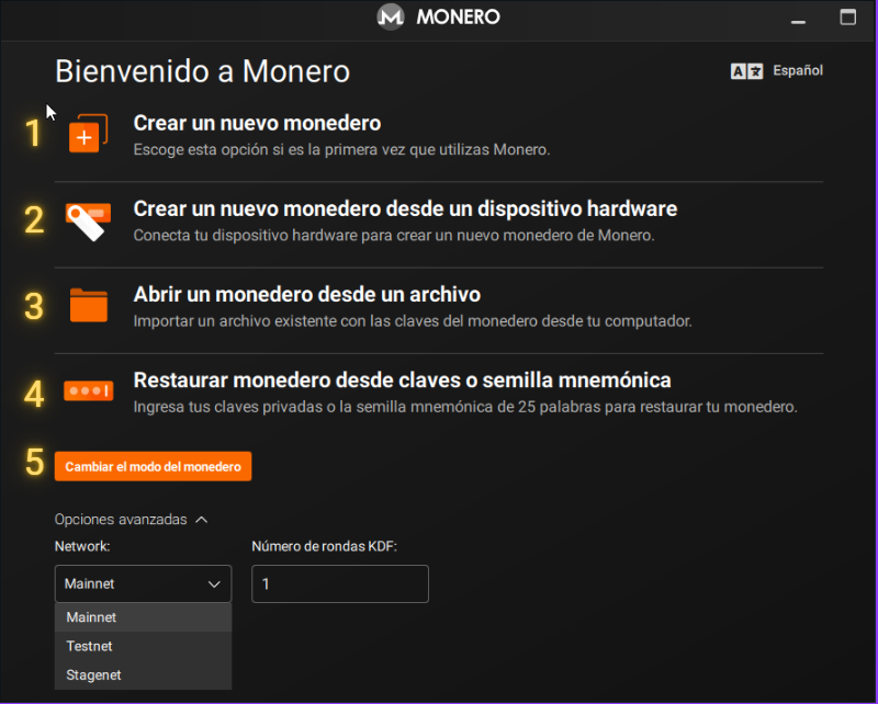 Formas de crear una wallet en Monero