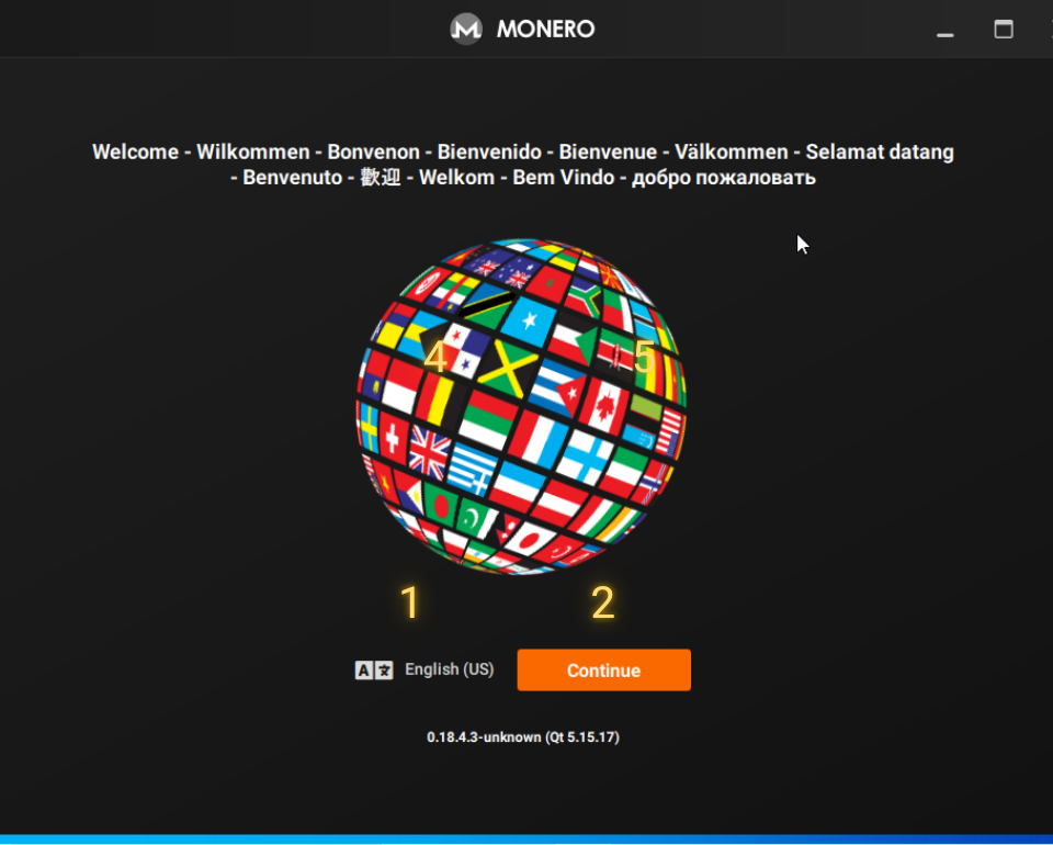 Pantalla principal de Monero GUI Wallet